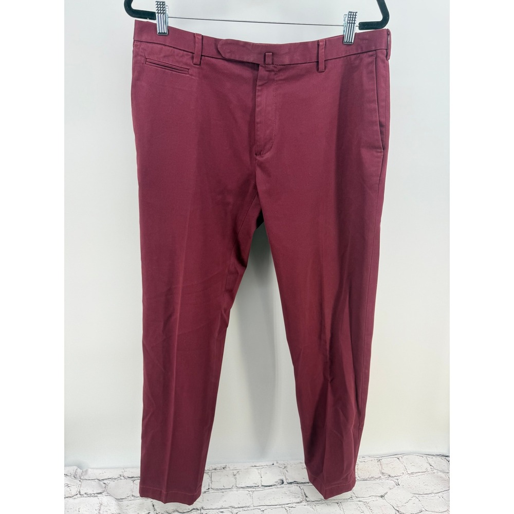 Brooks Brothers Red Fleece Mens Pants‎ W36 L30 Burgundy Chinos Casual